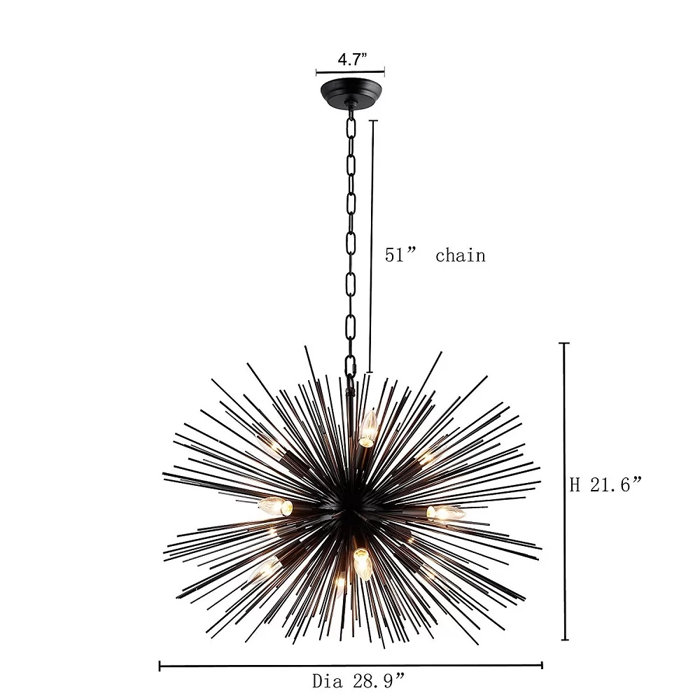 Wrought Studio Bania 12 Light Black Sputnik Pendant & Reviews Wayfair